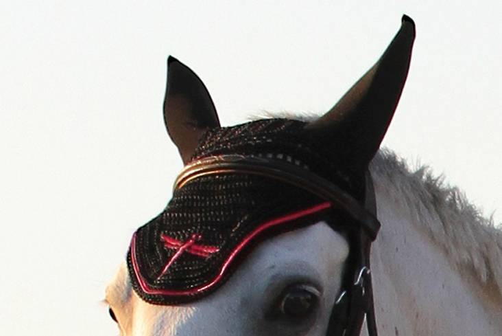 Korvahuppu FULL pun/musta Freejump - Ratsuhevosen huput ja korvapallot - 022604 - 1