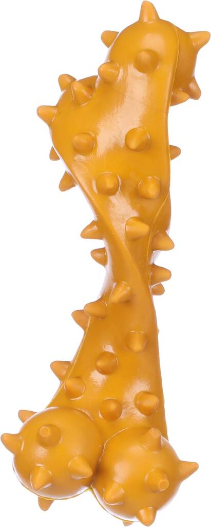 Kumikierre nystyröillä 17cm okra Flamingo - Koiran vinyyli-, latex- ja valolelut - 039324 - 1