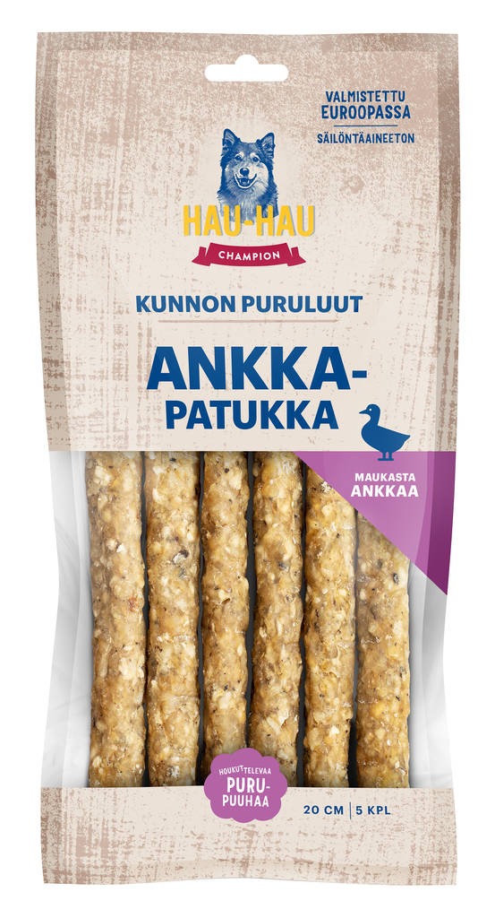 Kunnon puruluut Ankkapatukka 20cm Hau Hau Champion - Koirien puruluut - 030114 - 1