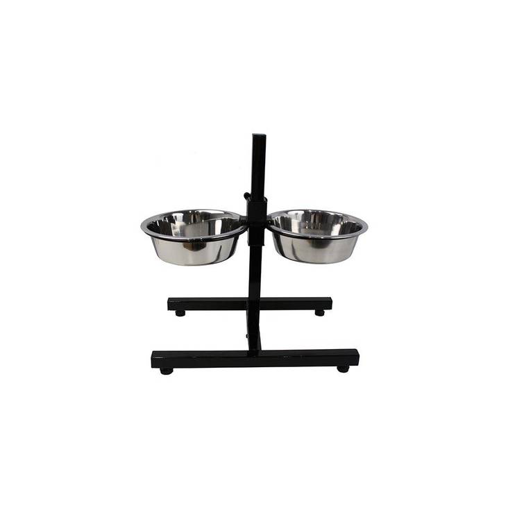 Kuppiteline säädettävä 2x1,7L Ozami - Koiran metallikupit ja telineet - 031394 - 1