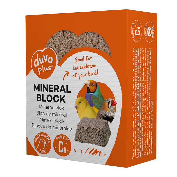 Mineraalikivi + osterinkuori 80g Duvo+ - Lemmikkilintujen nokka ja mineraalikivet - 023534 - 1