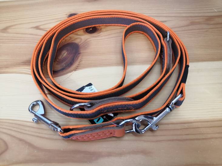 Monitoimitalutin grip pistoolilukolla 20mm/2,5m oranssi Onega - Koiran Grip -taluttimet - 030374 - 1