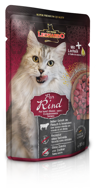 Naudanliha 100% 85g pss Leonardo - Aikuisten kissojen säilykkeet - 004974 - 1