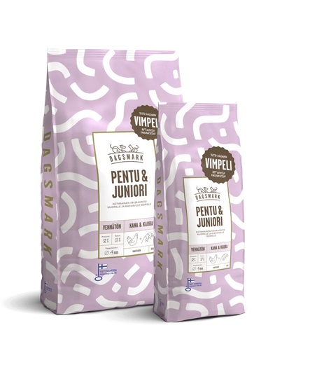 PENTU & JUNIORI Dagsmark - Kuivaruoat pennuille ja kasvatukseen - 039074 - 1