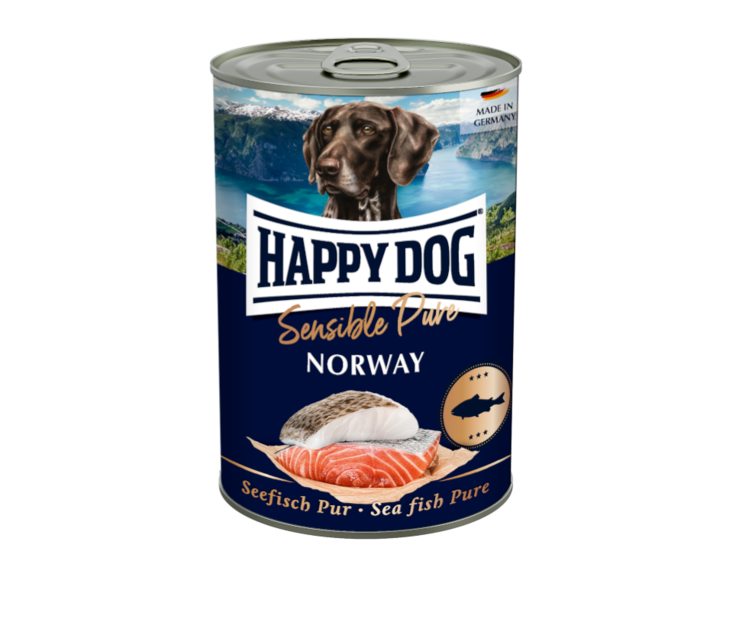 Pur Norway 100% merikala 400g Happy Dog - Koiran säilykkeet aikuisille koirille - 029664 - 1