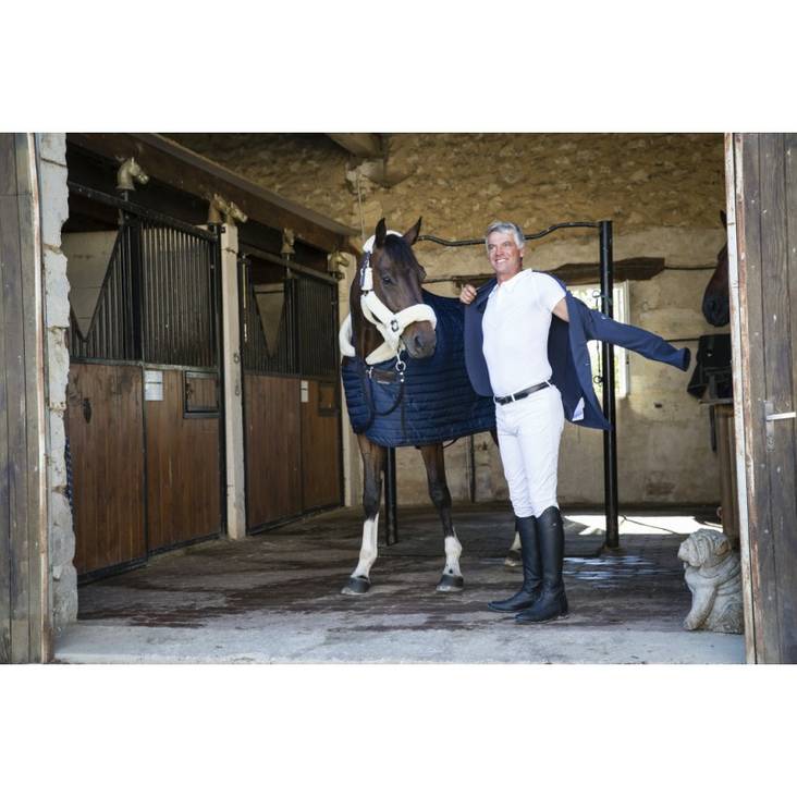 Ratsastushousut Georg valkoinen silikoni polvipaikat Equitheme - Ratsastushousut - 024124 - 1