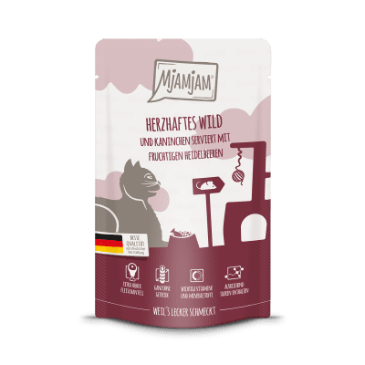 Riista Kani Mustikka 125g MjAMjAM - Aikuisten kissojen säilykkeet - 023434 - 1