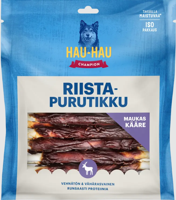 Riistapurutikku 13cm 300g Hau Hau Champion - Koirien puruluut - 033574 - 1