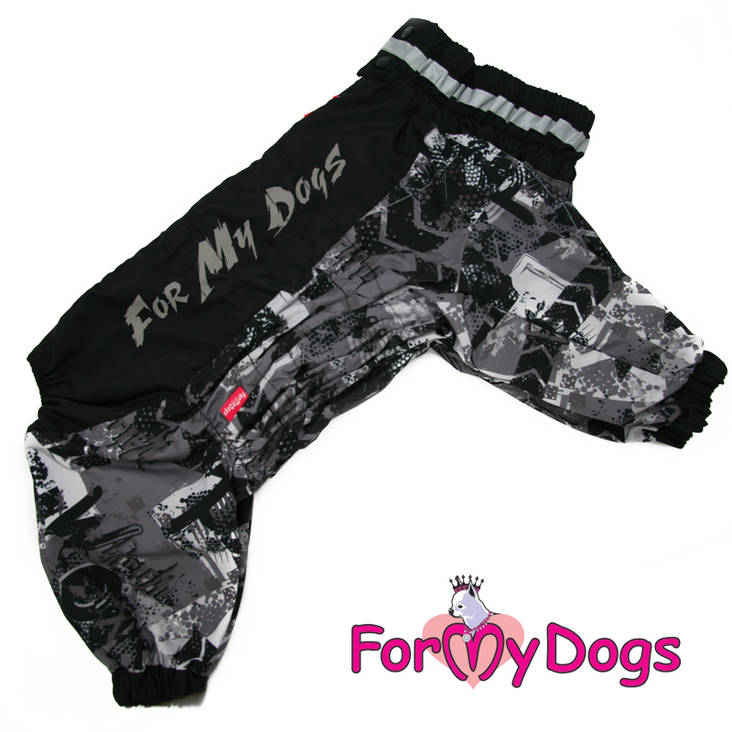 Sadehaalari urosmalli musta/kuvio/harmaa For My Dogs - Koiran haalarit - 026594 - 1