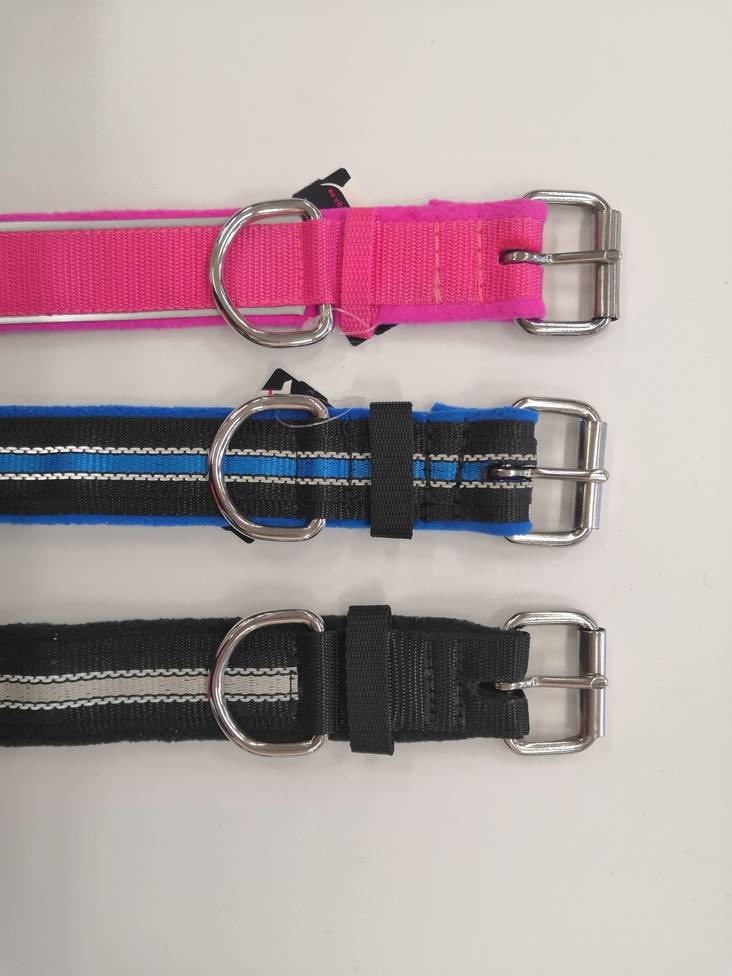 Solkipanta fleecepehmusteella 40mm/35cm eri värejä ONEGA - Koiran solkipannat - 039164 - 1