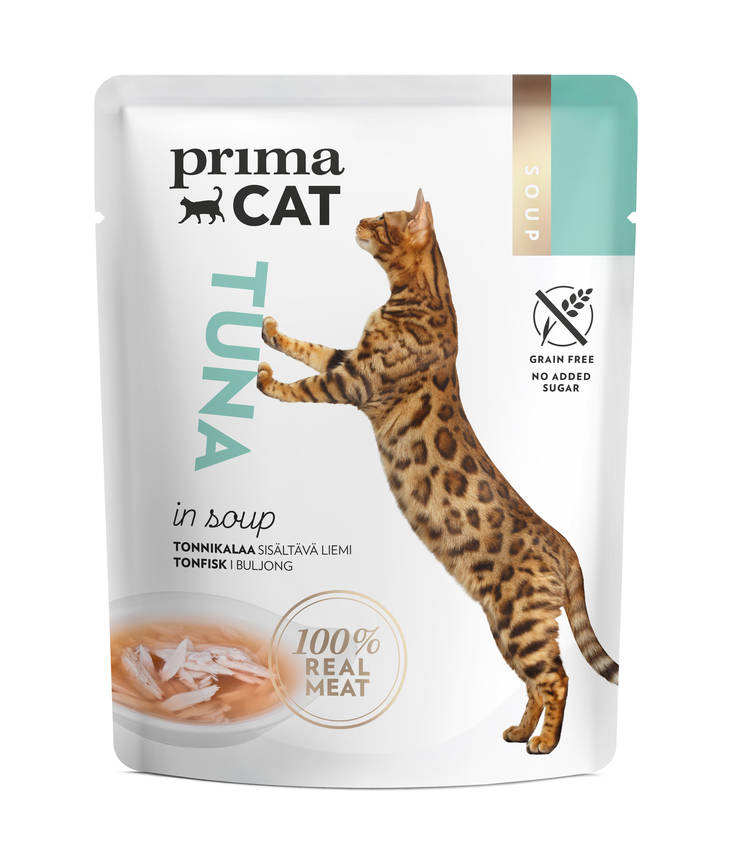 Soups tonnikalaa liemessä 40g PrimaCat - Aikuisten kissojen säilykkeet - 029904 - 1
