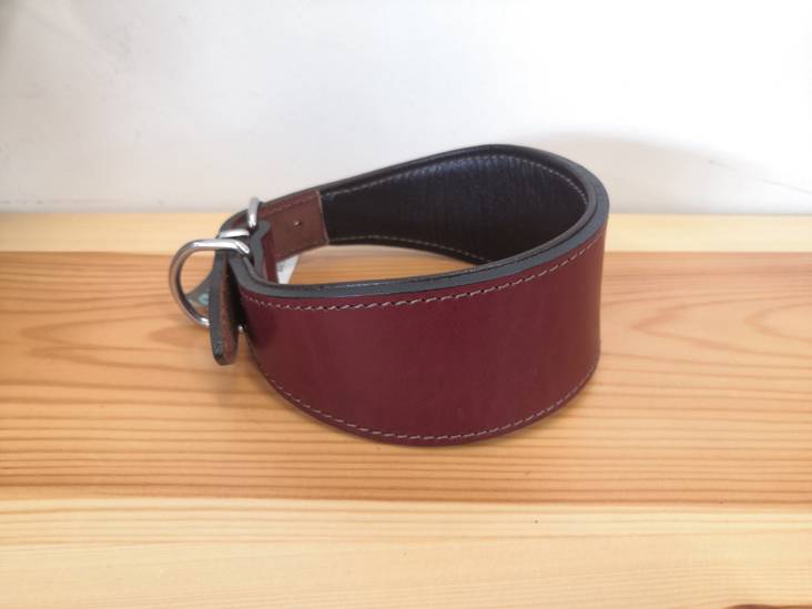 Vinttikoirapanta nahkaa tasasivuin 40cm mahonginruskea Onega - Koiran solkipannat - 029684 - 1