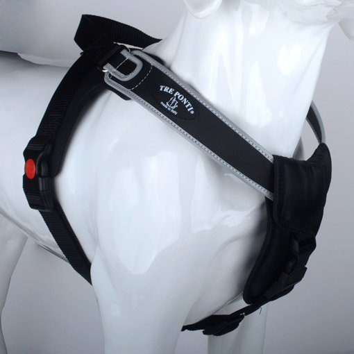 Y-valjas Potenza heijastava reuna musta TrePonti - Koiran Y-valjaat - 036854 - 1