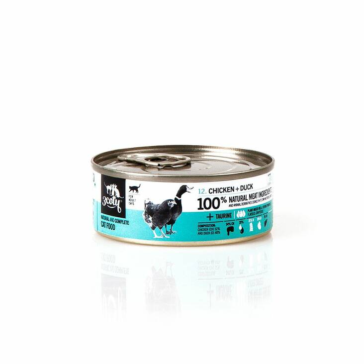 Kana ja ankka 012. Duoproteiini pate 3coty - Aikuisten kissojen säilykkeet - 039384 - 1