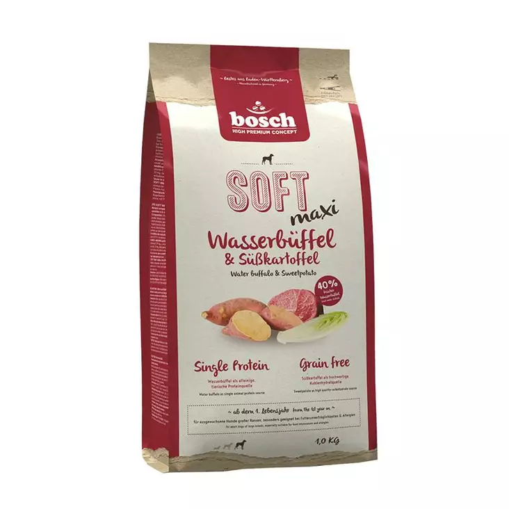 Maxi Vesipuhveli Bataatti 1kg Soft Bosch - Koiran kuivaruoat aikuisille koirille - 046244 - 1