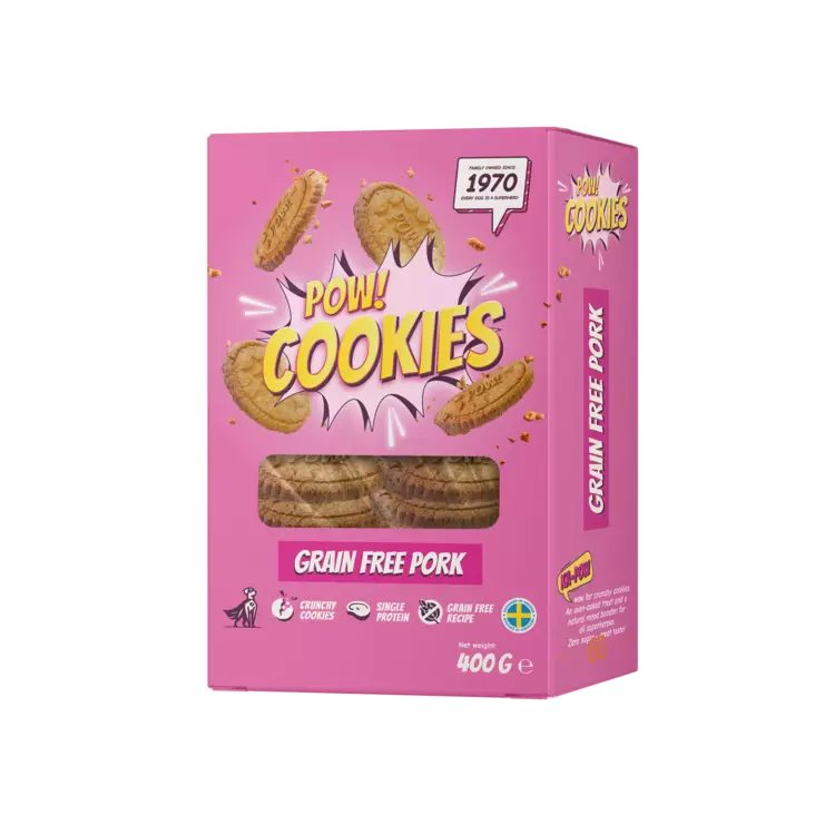 Possu viljaton keksi POW! - Koiran herkut ja makupalat - 053014 - 1