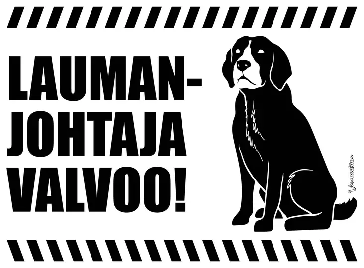 Kyltti Laumanjohtaja valvoo! - Varoitus- ja huomiokyltit - 053384 - 1