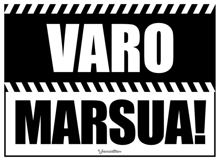 Kyltti Varo marsua! musta-valkoinen - Varoitus- ja huomiokyltit - 053594 - 1