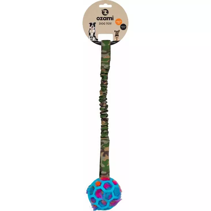 Verkkopallo Play n Tug vihreä camo 50cm OZami - Koiran köysilelut - 053694 - 1