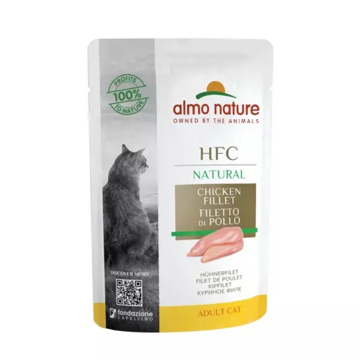 Kanafilee Natural HFC 55g Almo Nature - Aikuisten kissojen säilykkeet - 054284 - 1