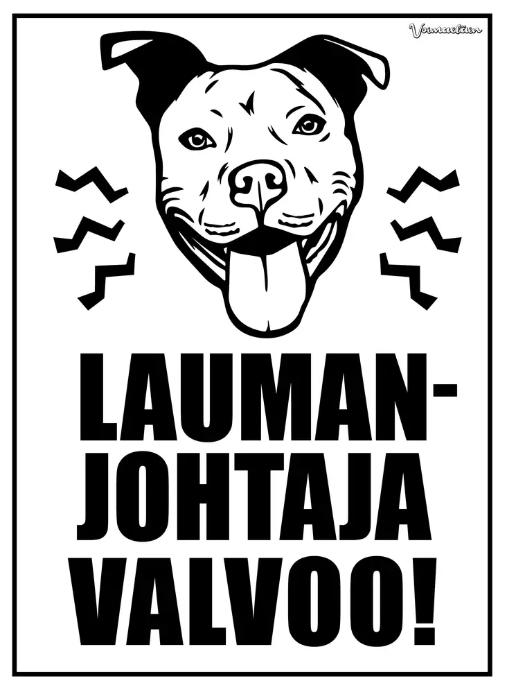 Kyltti Laumanjohtaja valvoo! staffi pää - Varoitus- ja huomiokyltit - 056064 - 1