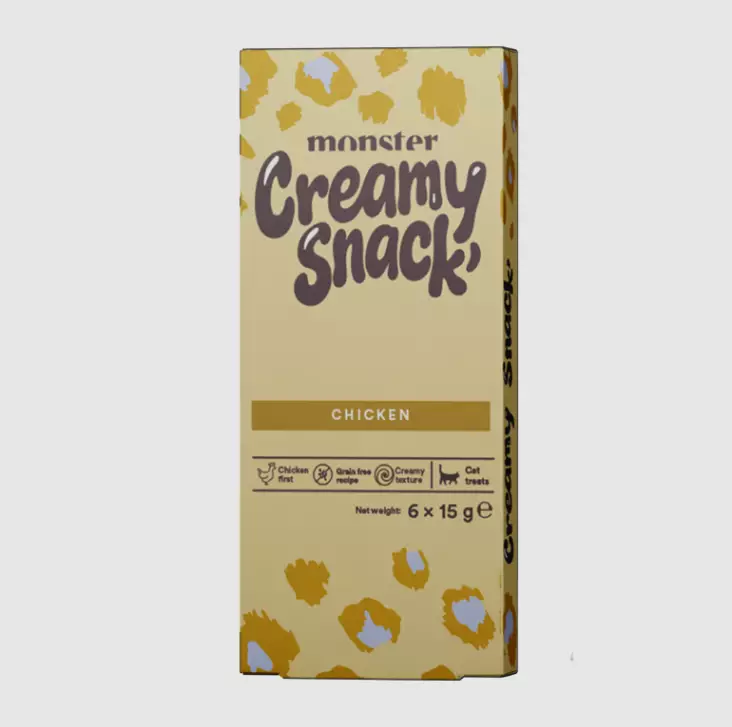 Creamy Snack Chicken (Kana) 6x15g monster cat - Kissan herkut ja makupalat - 059414 - 1