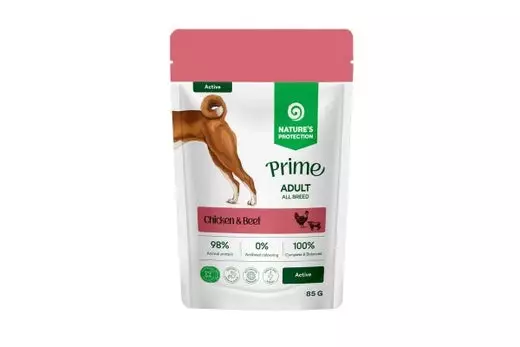 Adult Prime Active All Breed kastike 85g Nature's Protection - Koiran säilykkeet aikuisille koirille - 057314 - 1