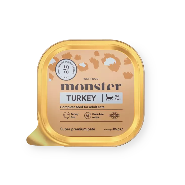 Adult Turkey (kalkkuna) pate 85g monster cat - Aikuisten kissojen säilykkeet - 059874 - 1