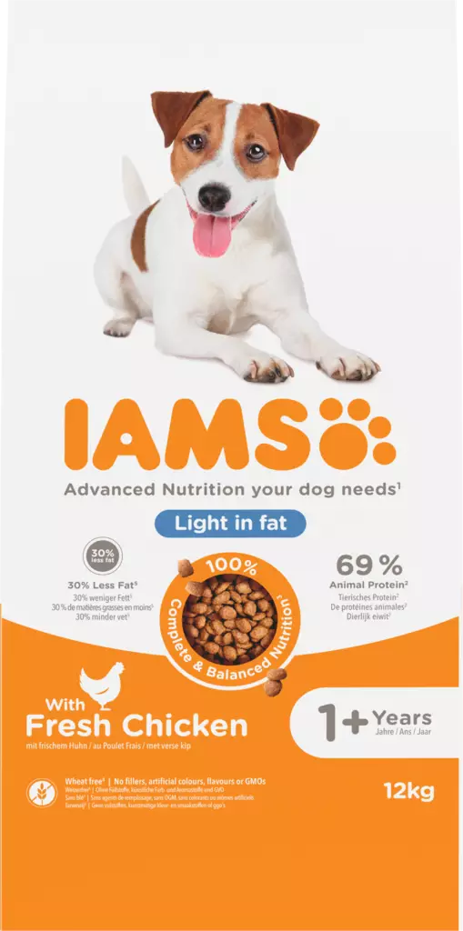 Dog Adult Light in Fat 12kg Iams Advanced Nutrition - Koiran kuivaruoat aikuisille koirille - 005114 - 1