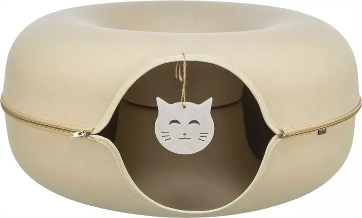 Huopadonitsiluola 60cm beige Trixie - Kissan pesä-, iglu- ja riippupedit - 057114 - 1