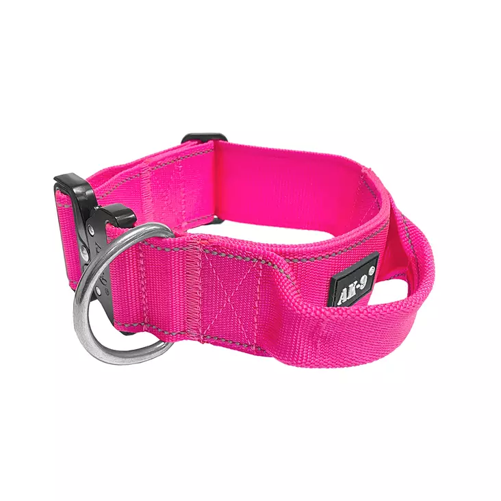 AK-9 Combat Clip kahvapanta pinkki kapea/32mm Onega - Koiran erikoispannat - 049674 - 1