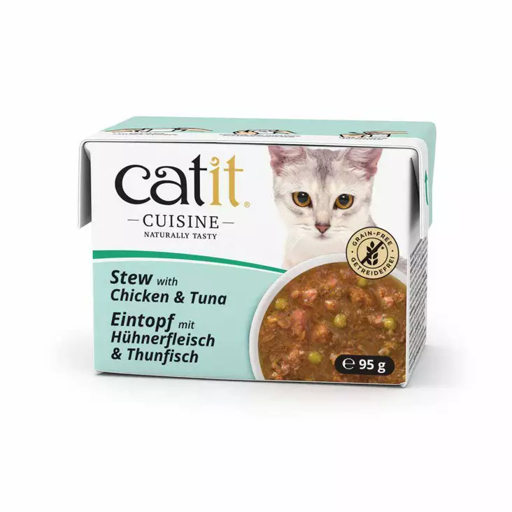 Kana Tonnikala Stew 95g Catit Cuisine - Aikuisten kissojen säilykkeet - 046464 - 1