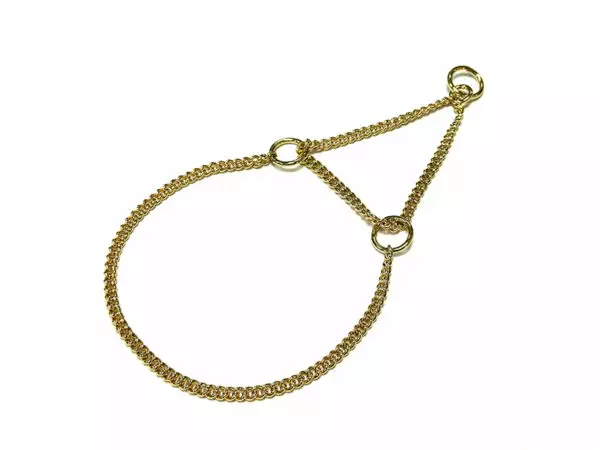 Ketjupanta puolikiristävä 1,2mm/25cm kulta ONEGA - Koiran ketjupannat - 050074 - 1