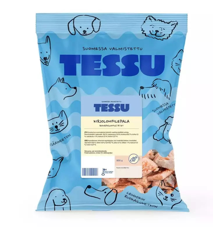 Kirjolohifilepalat 800g Tessu - Koiralle pakastelihat ja -elimet - 041854 - 1