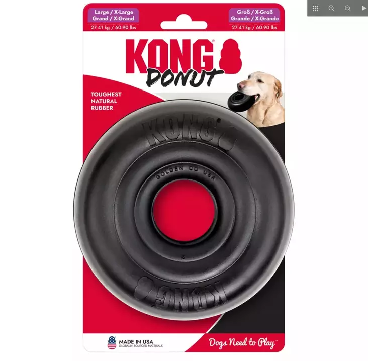 Kumirengas Donut L/XL 15cm Extreme KONG - Koiran keppi-, rengas- ja noutolelut - 059904 - 1