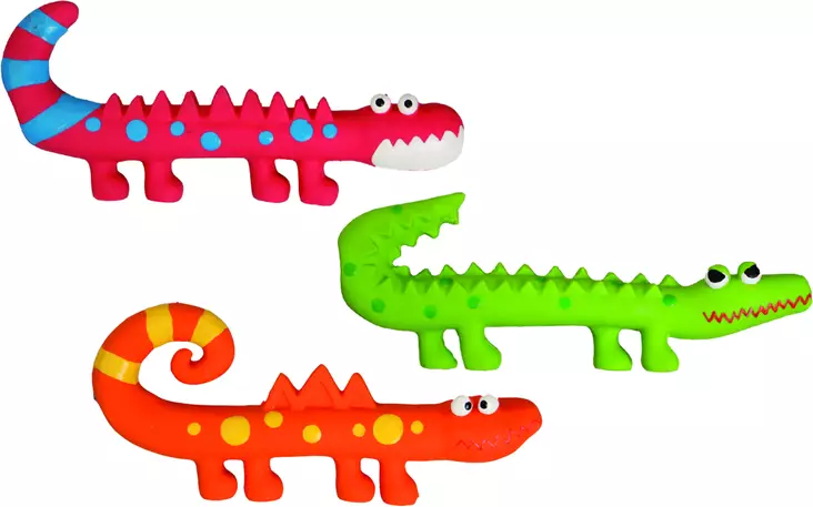 Lateksilelu Jurassic 20x8,5x2,5cm värimix Flamingo - Koiran vinyyli-, latex- ja valolelut - 059354 - 1