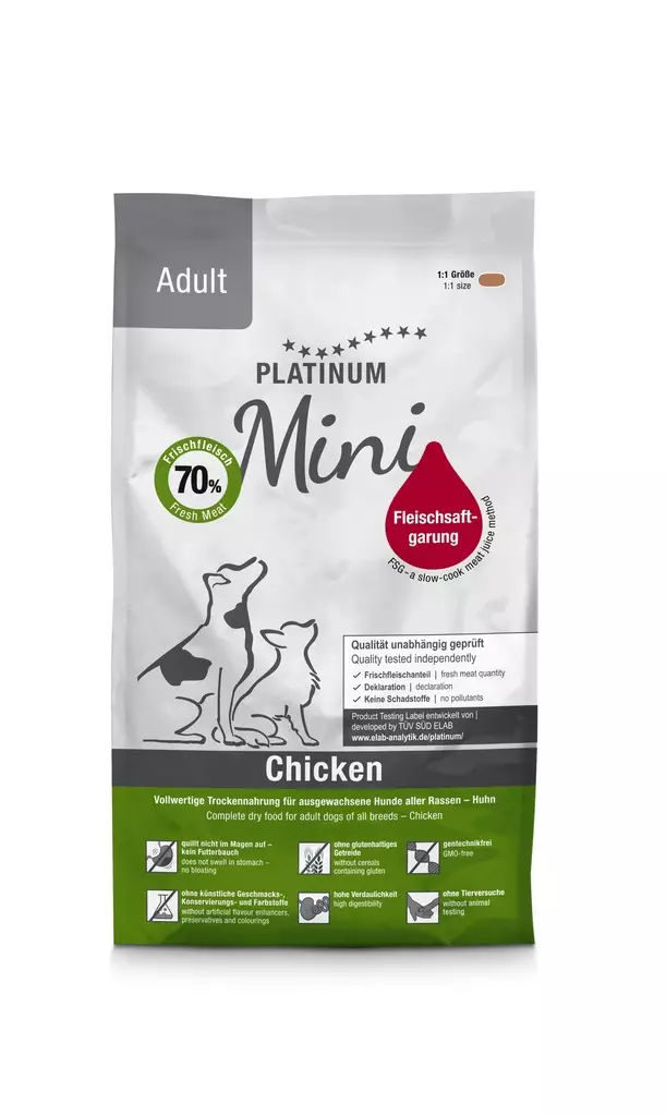 Mini Adult Chicken 900g Platinum - Koiran kuivaruoat aikuisille koirille - 048444 - 1