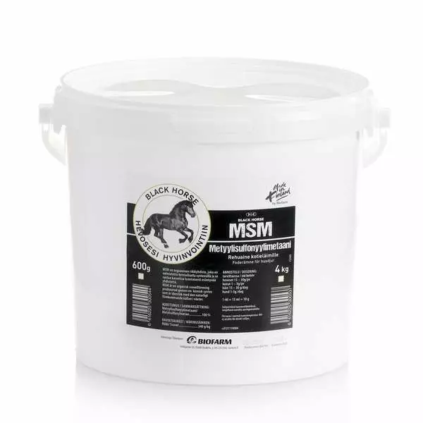 MSM 4kg jauhe Black Horse - Lisäravinteet nivelille & tukikudoksille - 000874 - 2