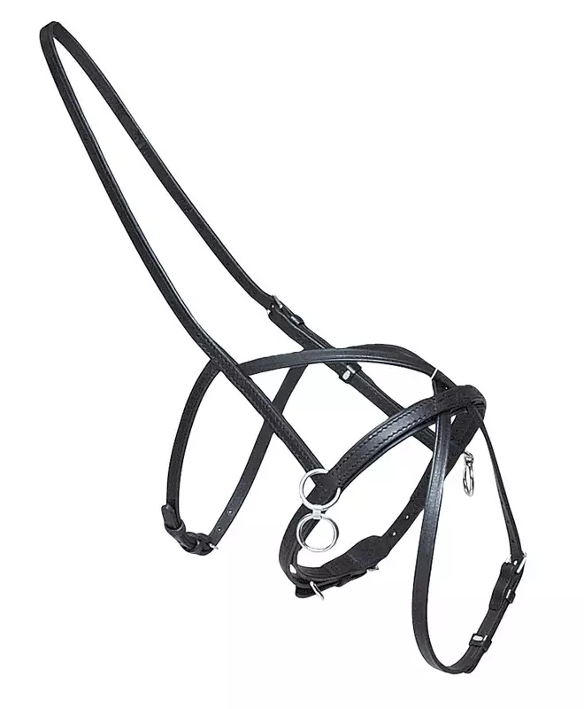 Mustalaisriimu liukuvalla ristiturpahihnalla FULL nahkaa musta Wahlsten Premium - Ravurin suitset ja turpahihnat - 049534 - 1