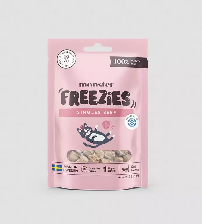 Namipala Single Protein Beef 45g Freezies monster Cat - Kissan herkut ja makupalat - 029634 - 4