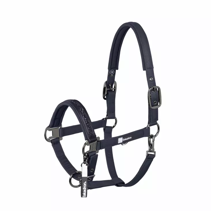 Nylonriimu Sparkle Jewel Double Pin navy Eskadron - Hevosen nylonriimut - 059534 - 1