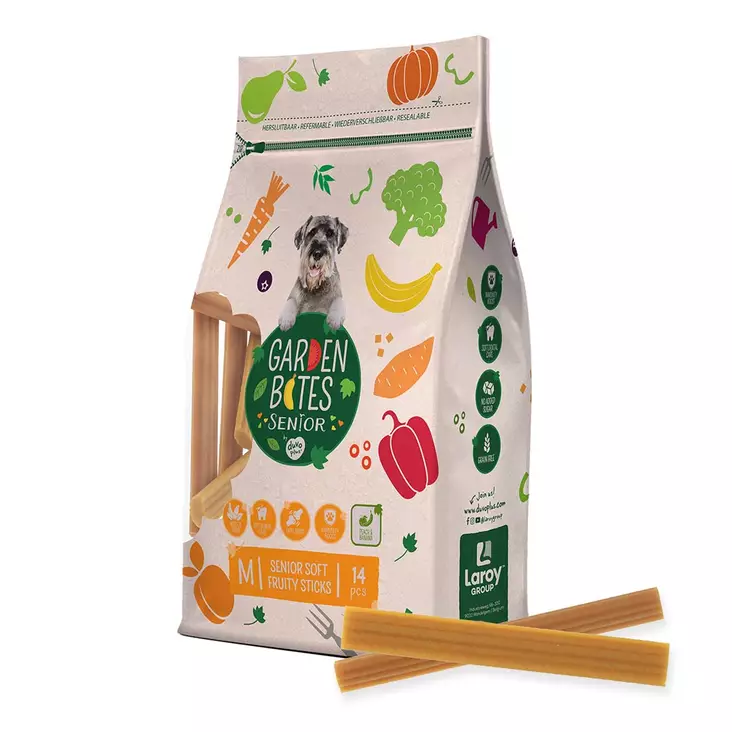 Pehmeä kasvistikku Senior M 12cm 14kpl Garden Bites - Koiran herkut ja makupalat - 054254 - 1