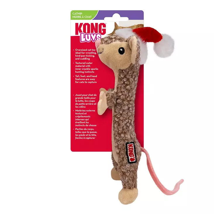 Pehmohiiri 21,5cm Holiday Cat Luvs ruskea KONG - Kissan pehmolelut - 054894 - 1