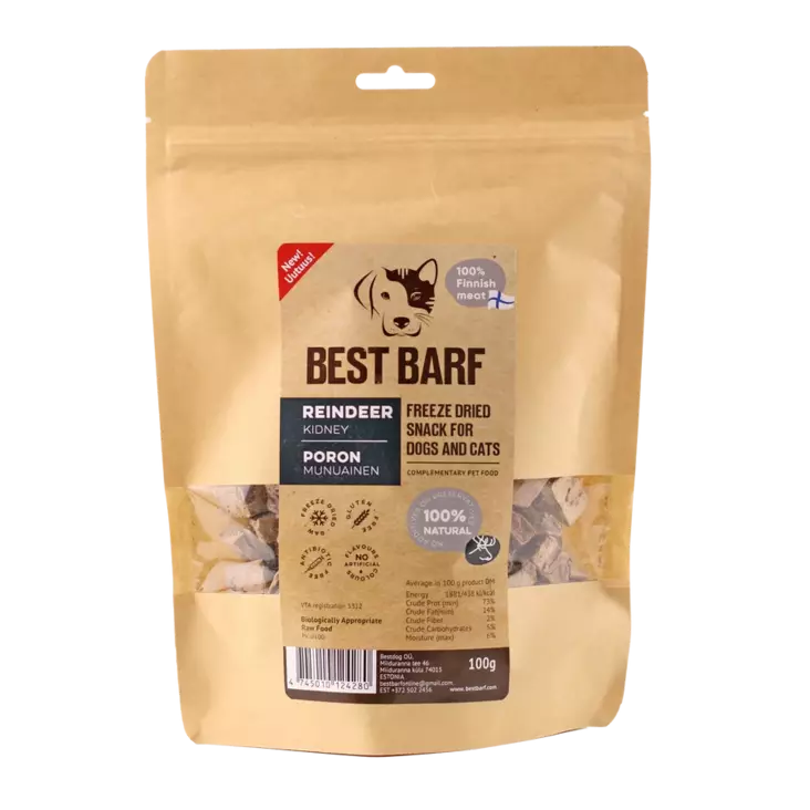Poron Munuainen 100g Best Barf - Koiran herkut ja makupalat - 046484 - 1