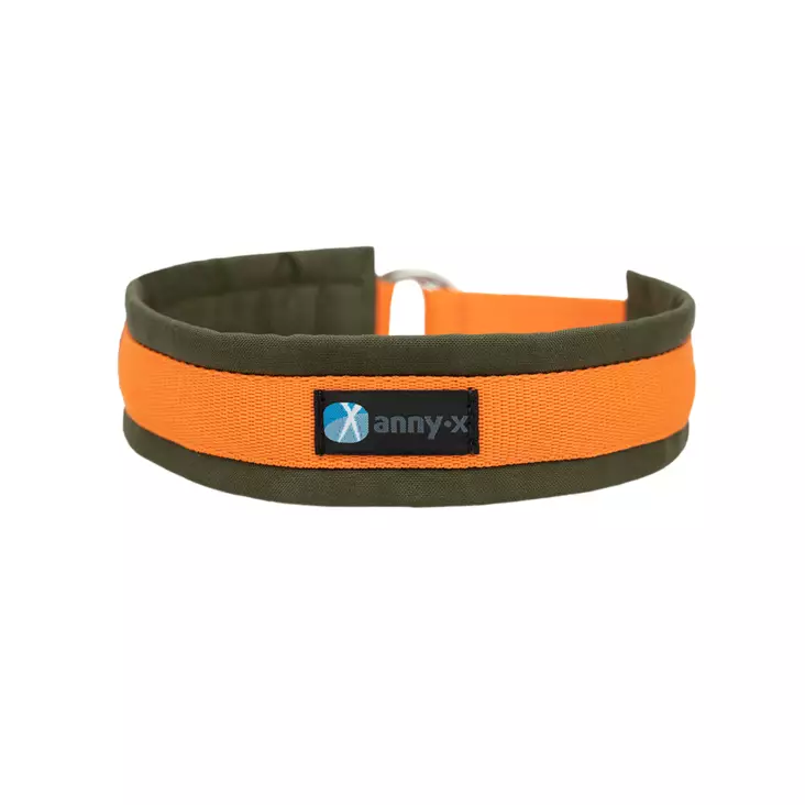 Puolikiristävä panta Fun oliivi-oranssi AnnyX - Koiran puolikiristävät pannat - 047914 - 1