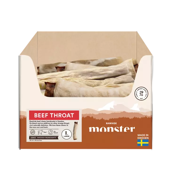 Pururulla nautaa henkitorvi sisus L 20cm KPL monster - Koirien puruluut - 052284 - 1