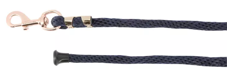 Riimunnaru nylon ruusukultainen lukko navy 2m Equitheme - Hevosen nylonriimunarut - 053164 - 1