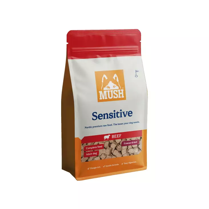 Sensitive nauta 400g Freeze-Dried® MUSH - Koiran kuivaruoat aikuisille koirille - 059964 - 1
