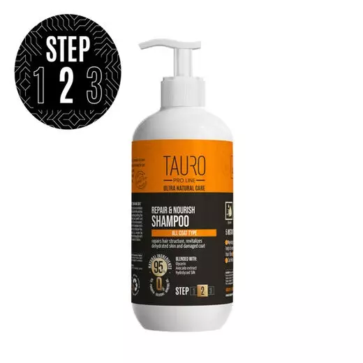 Shampoo Repair & Nourish 400ml Ultra Natural Tauro Pro Line - Koiran shampoot - 053634 - 1