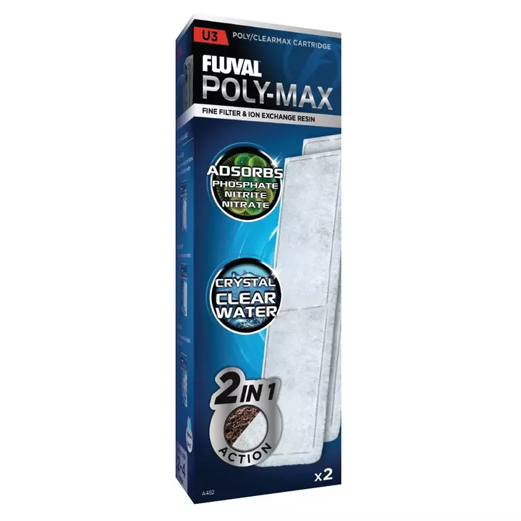 Suodatinpatruuna U3 Poly-Max 2kpl Fluval - Akvaarion tarvikkeet ja hiekat - 045784 - 1